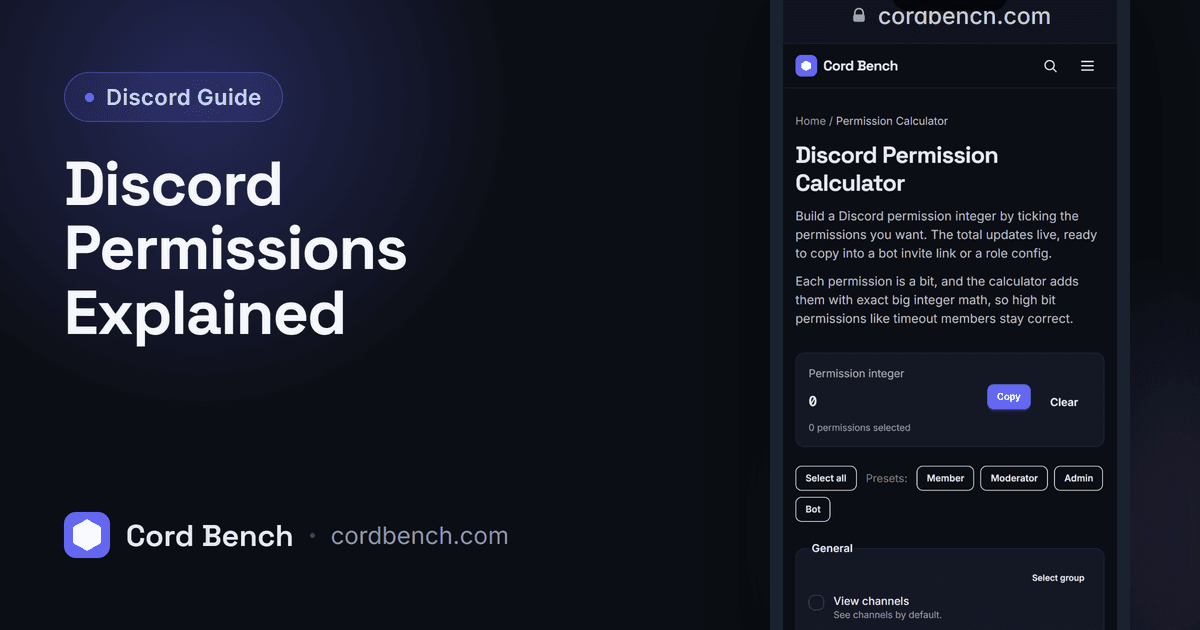 Discord Permissions Explained guide on Cord Bench