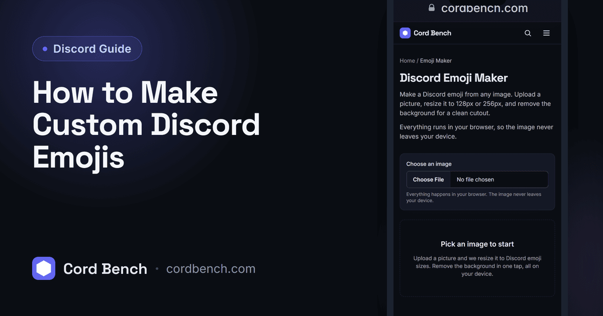 How to Make Custom Discord Emojis guide on Cord Bench